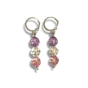3 FOR $20 HANDCRAFTED Colourful Faceted Glass Beaded Earrings